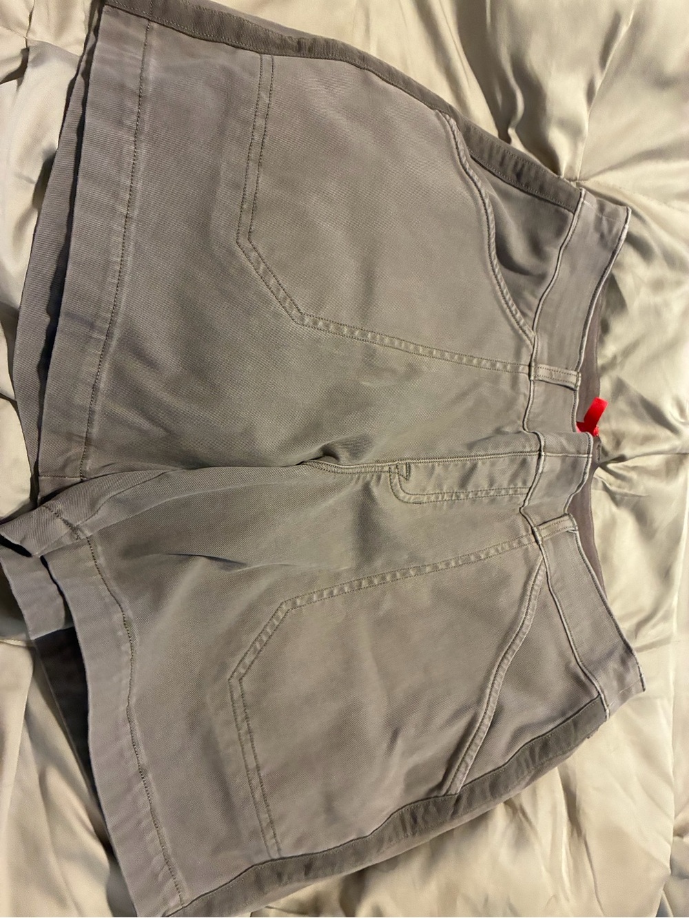 SPANX 6” Linen Stretch shorts in mocha, size L